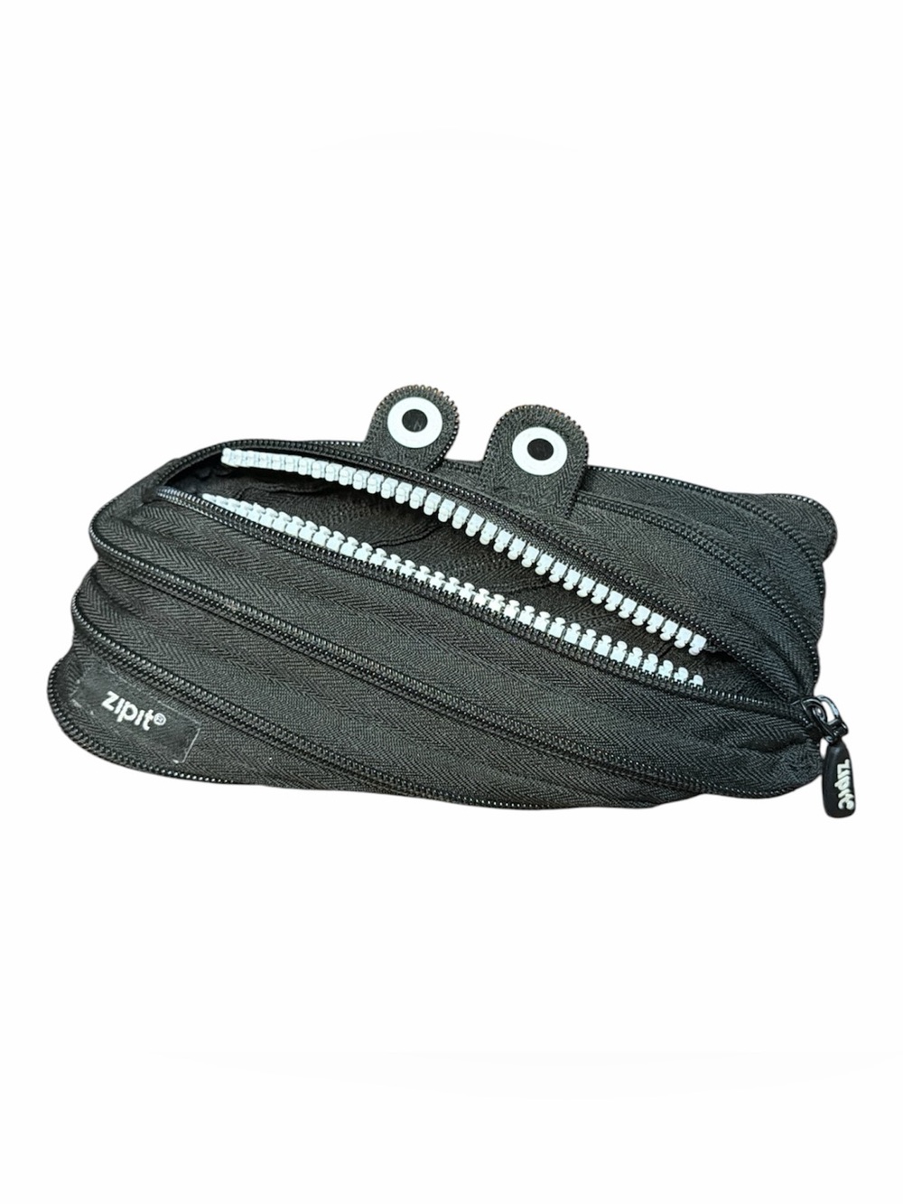 Zip It Black Monster Pencil Case/ Makeup Bag